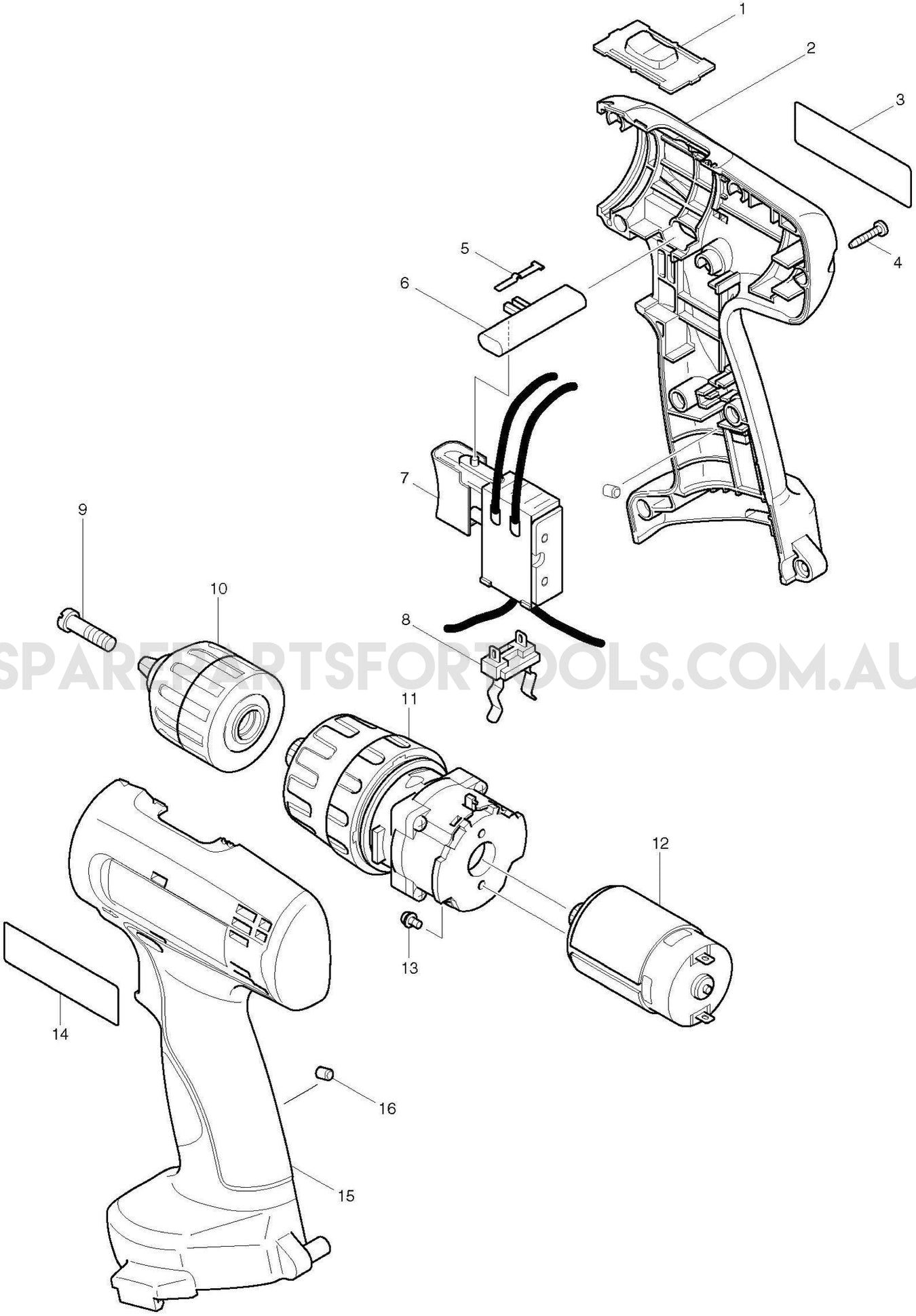 Makita 8280D Spare Parts