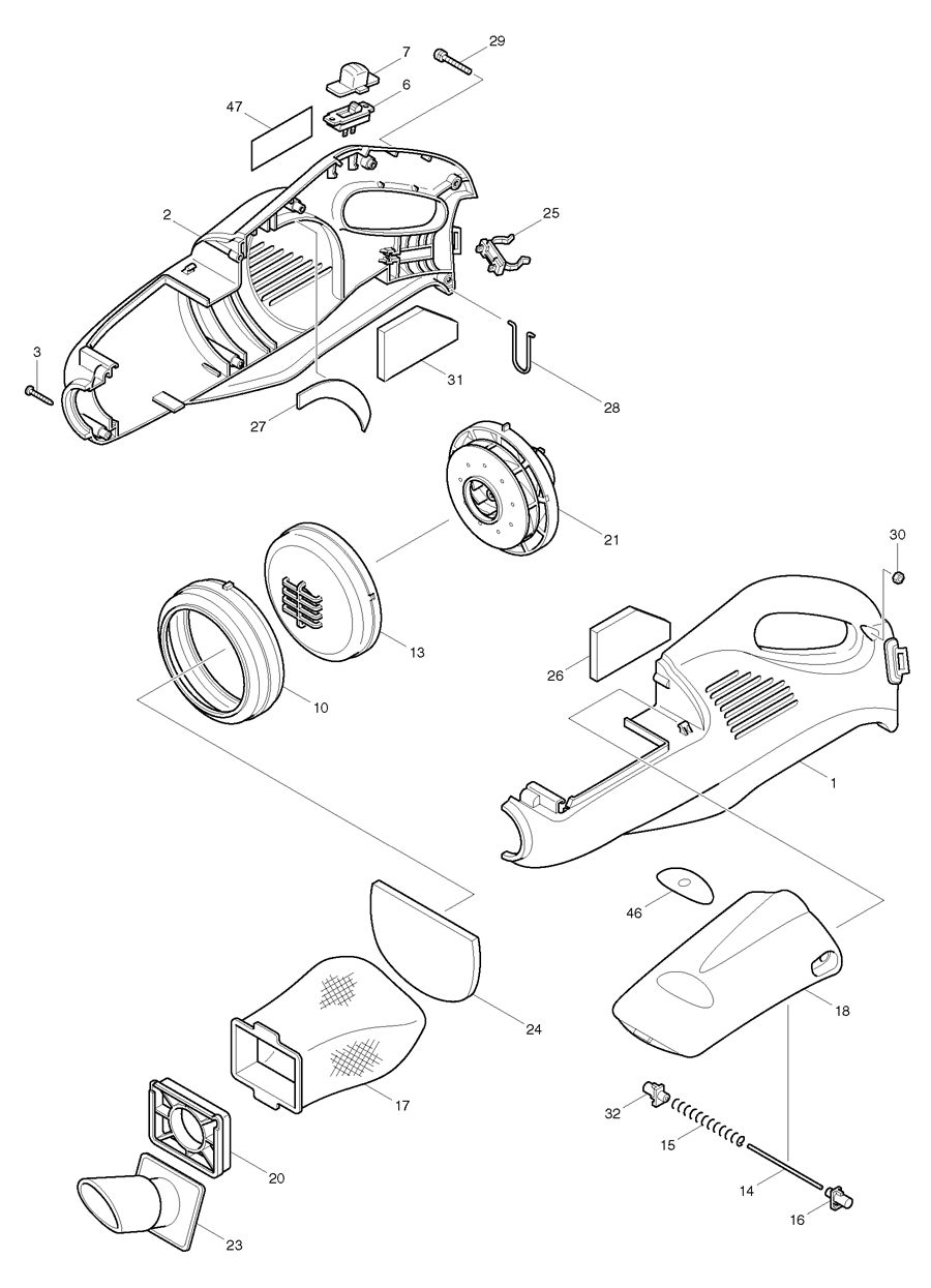 Makita 4013D Spare Parts