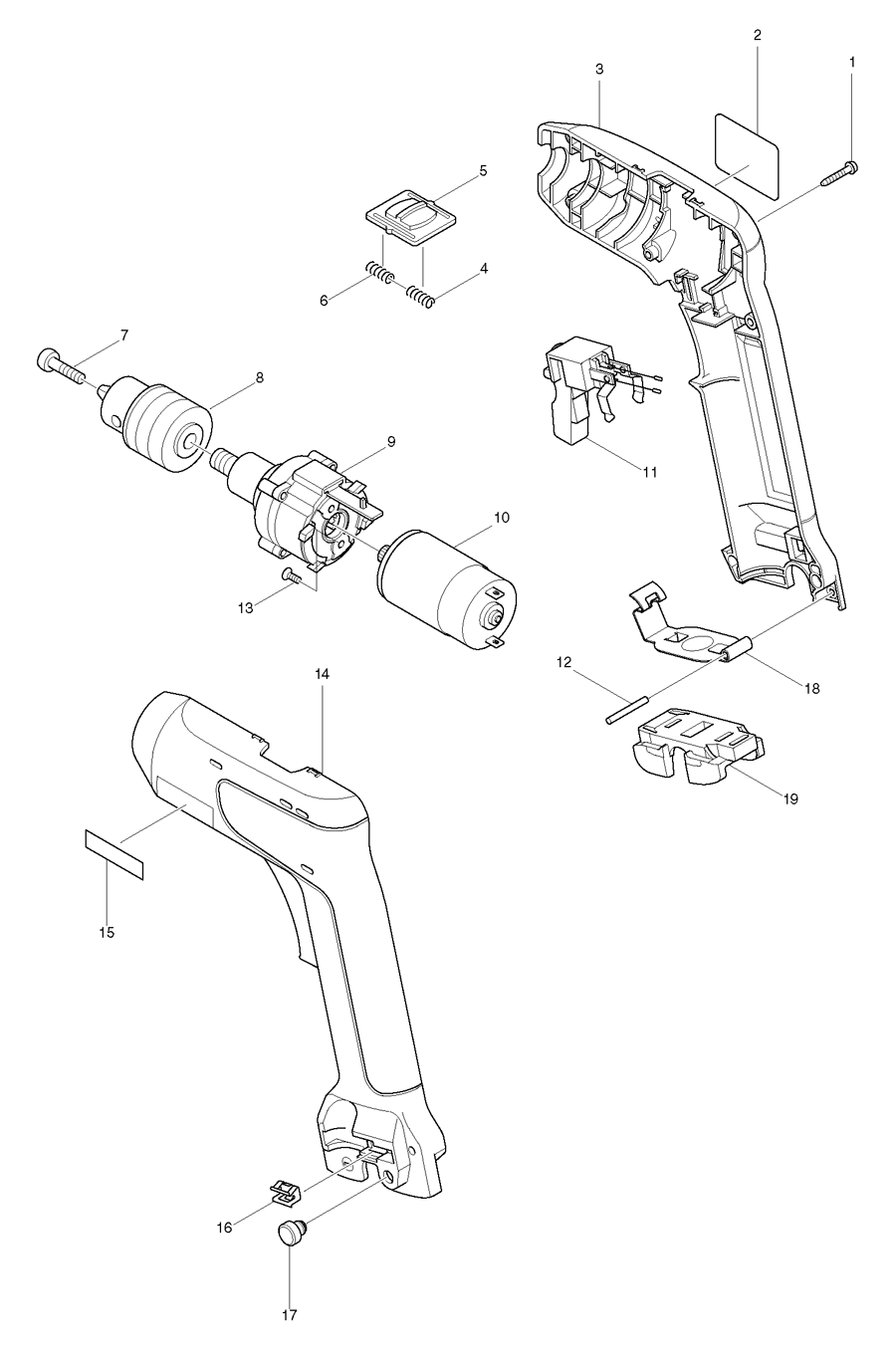 Makita 6016D Spare Parts