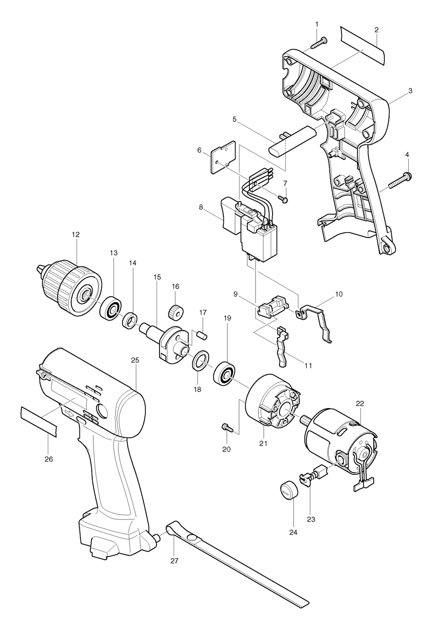 Makita 6503D Spare Parts