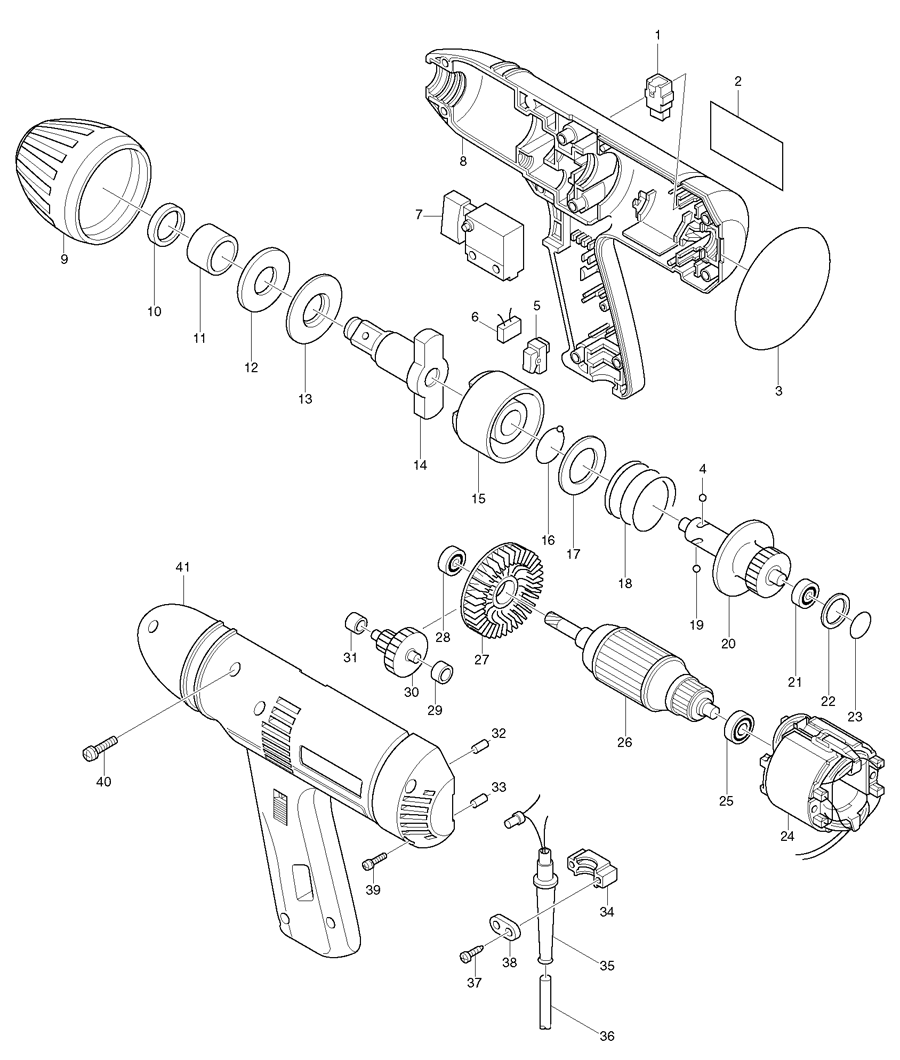 Makita 6904VH Spare Parts