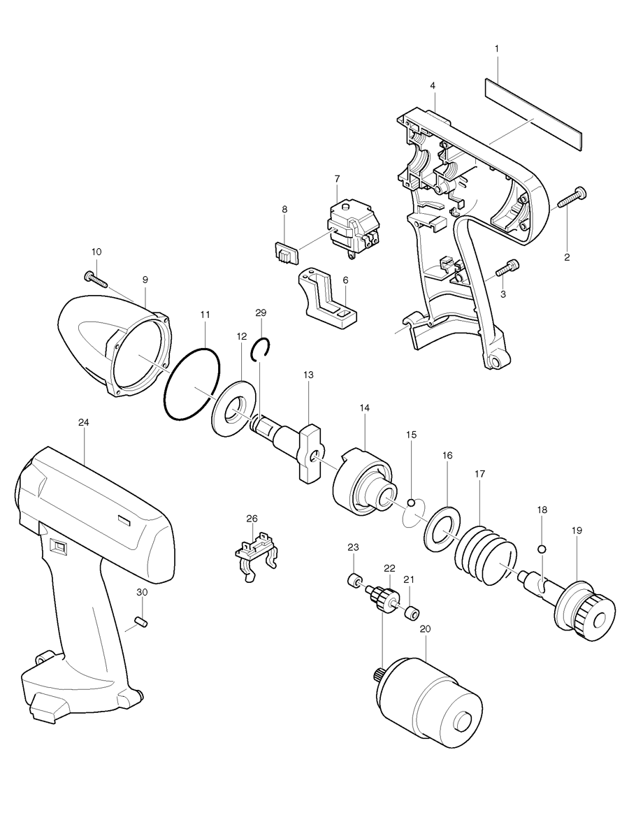 Makita 6915D Spare Parts