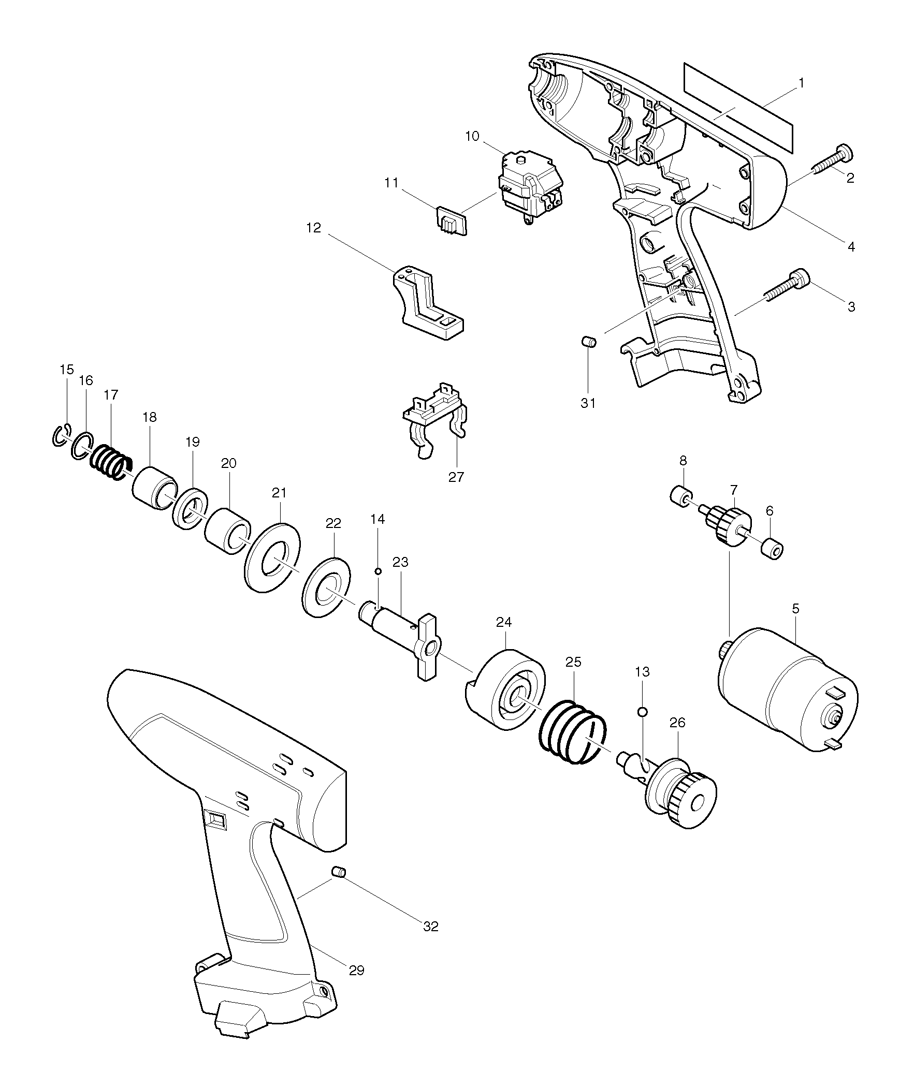 Makita 6993D Spare Parts