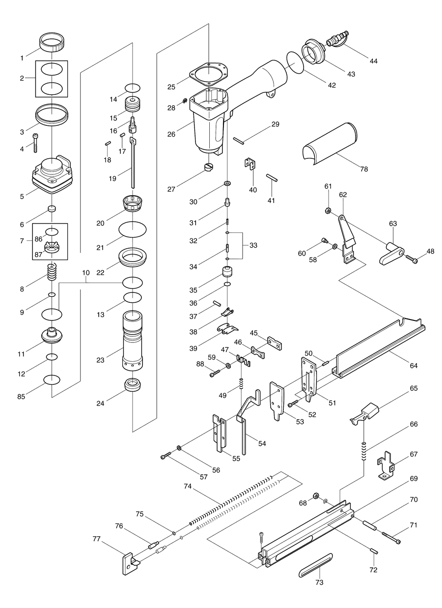 Makita AT638 Spare Parts