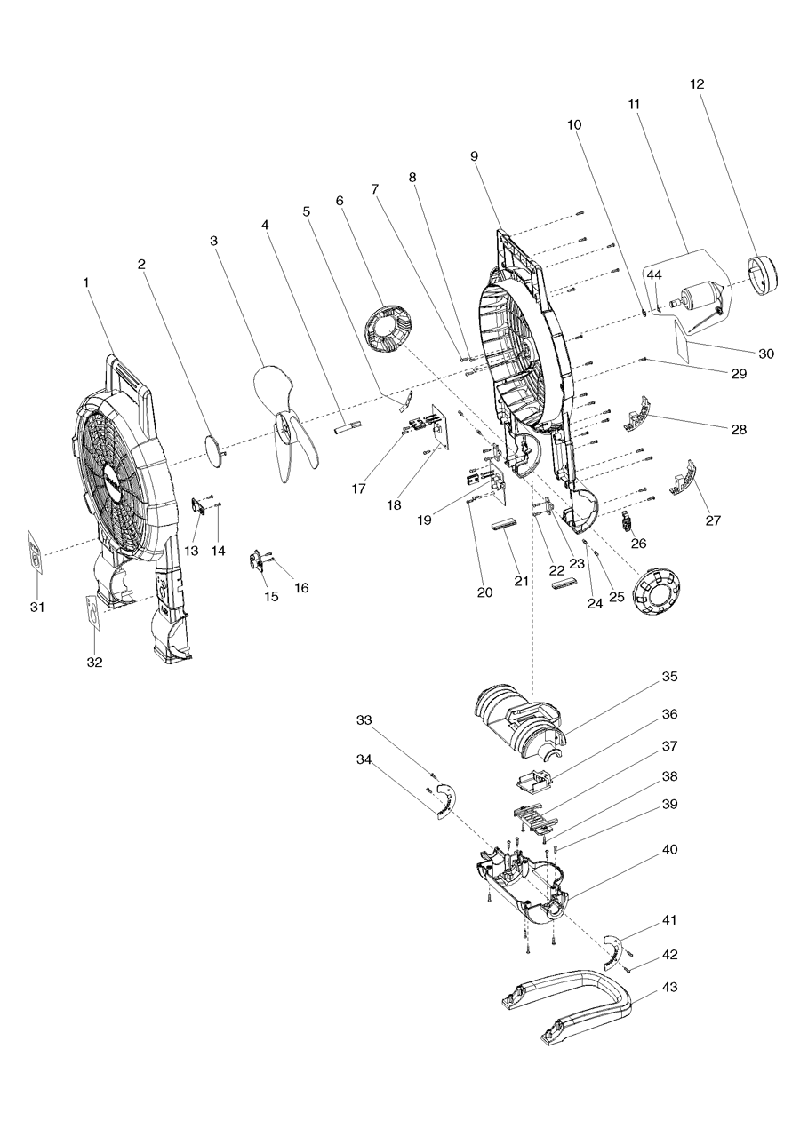 Makita BCF201 Spare Parts