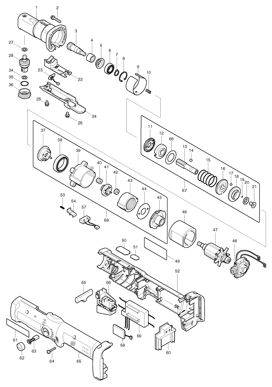 Makita BFL081F Spare Parts