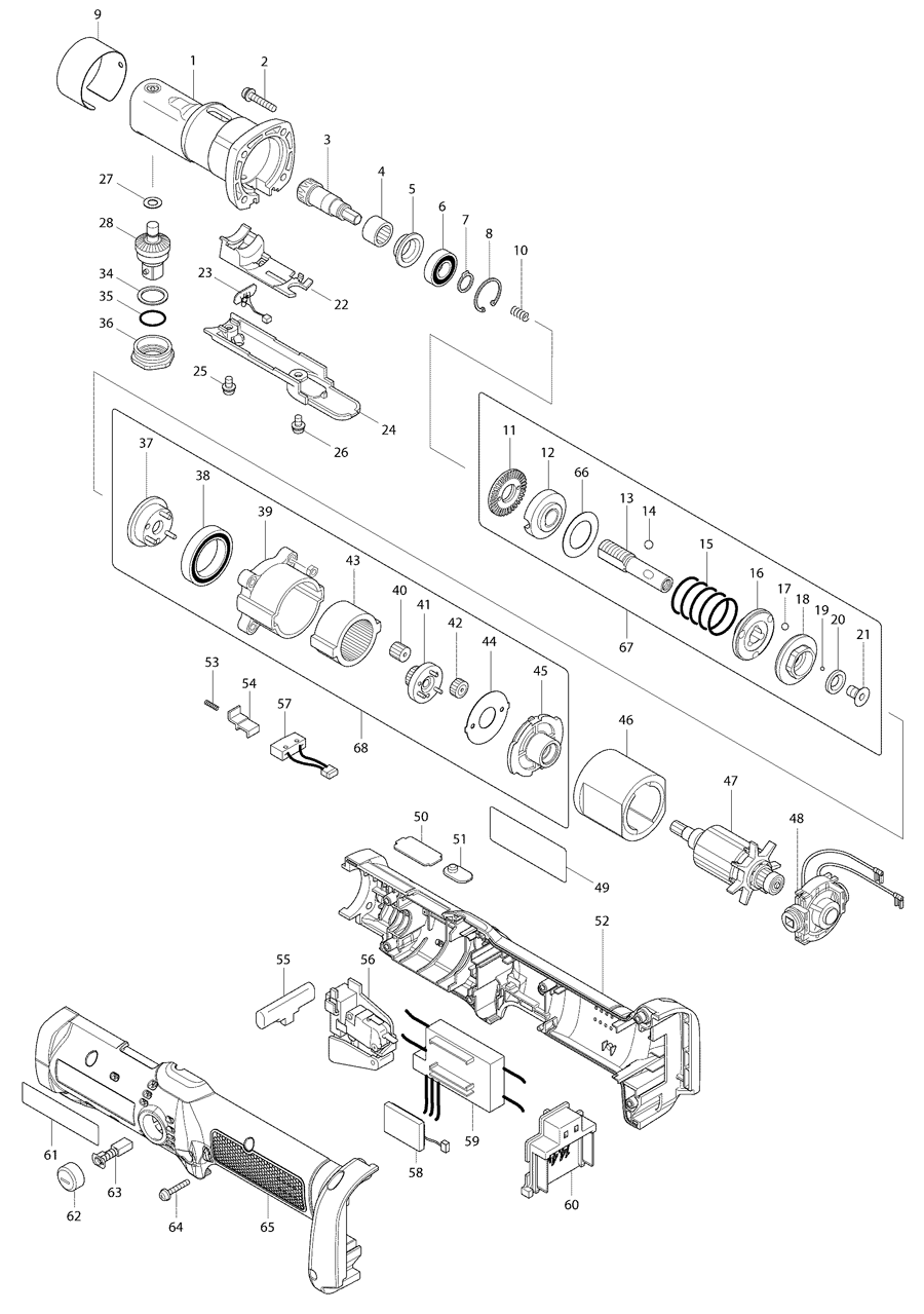 Makita BFL122F Spare Parts