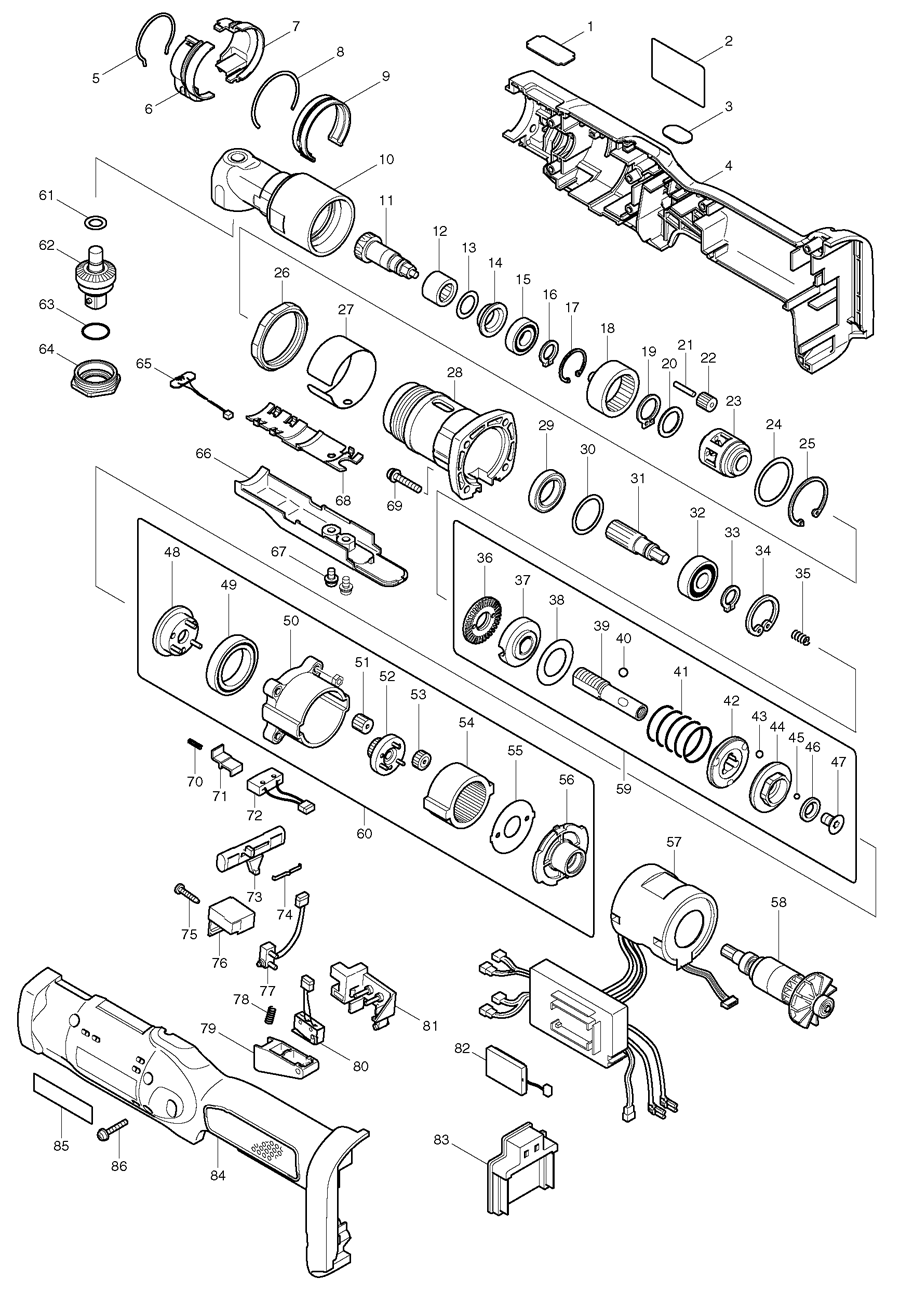 Makita BFL300F Spare Parts