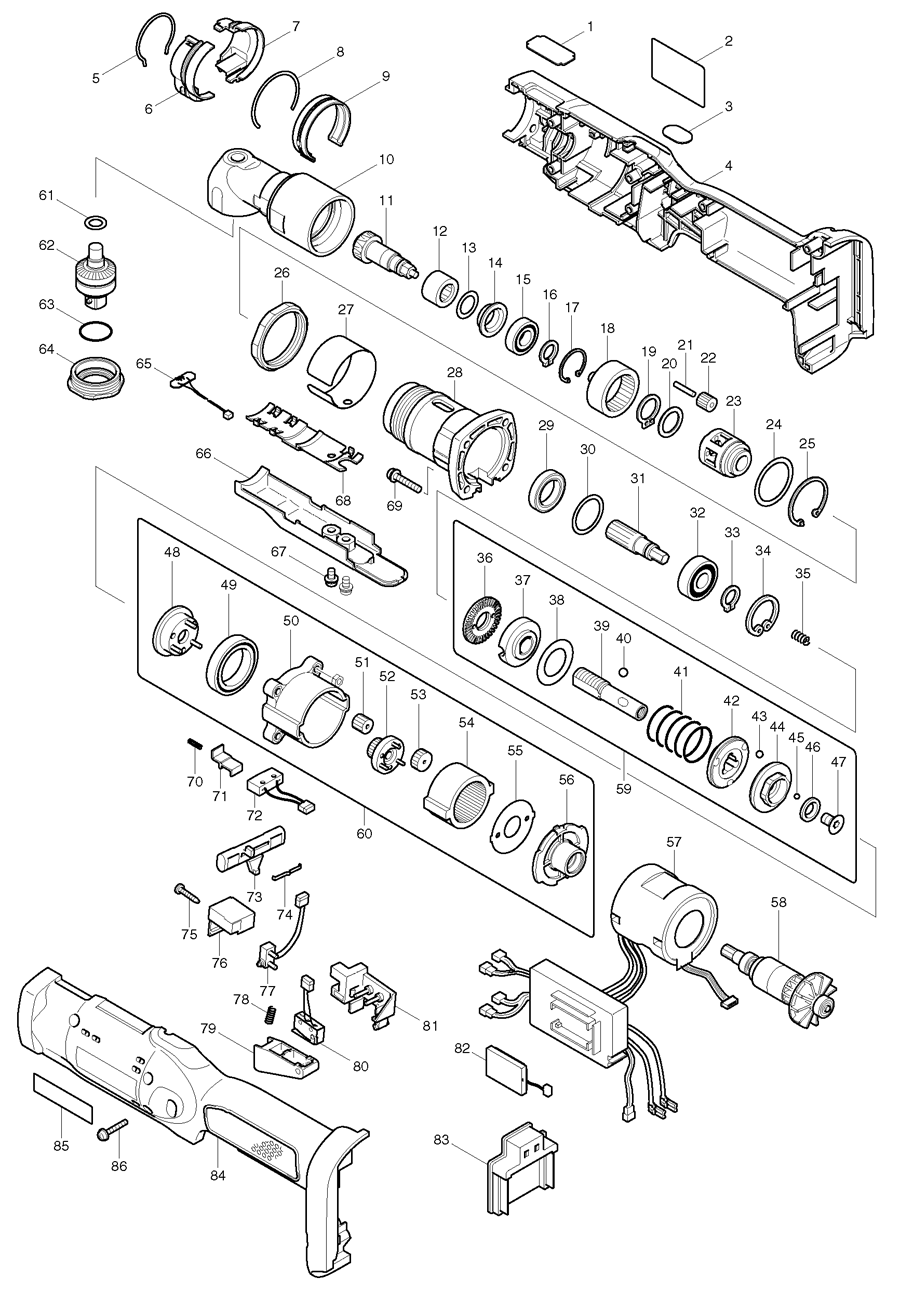 Makita BFL400F Spare Parts