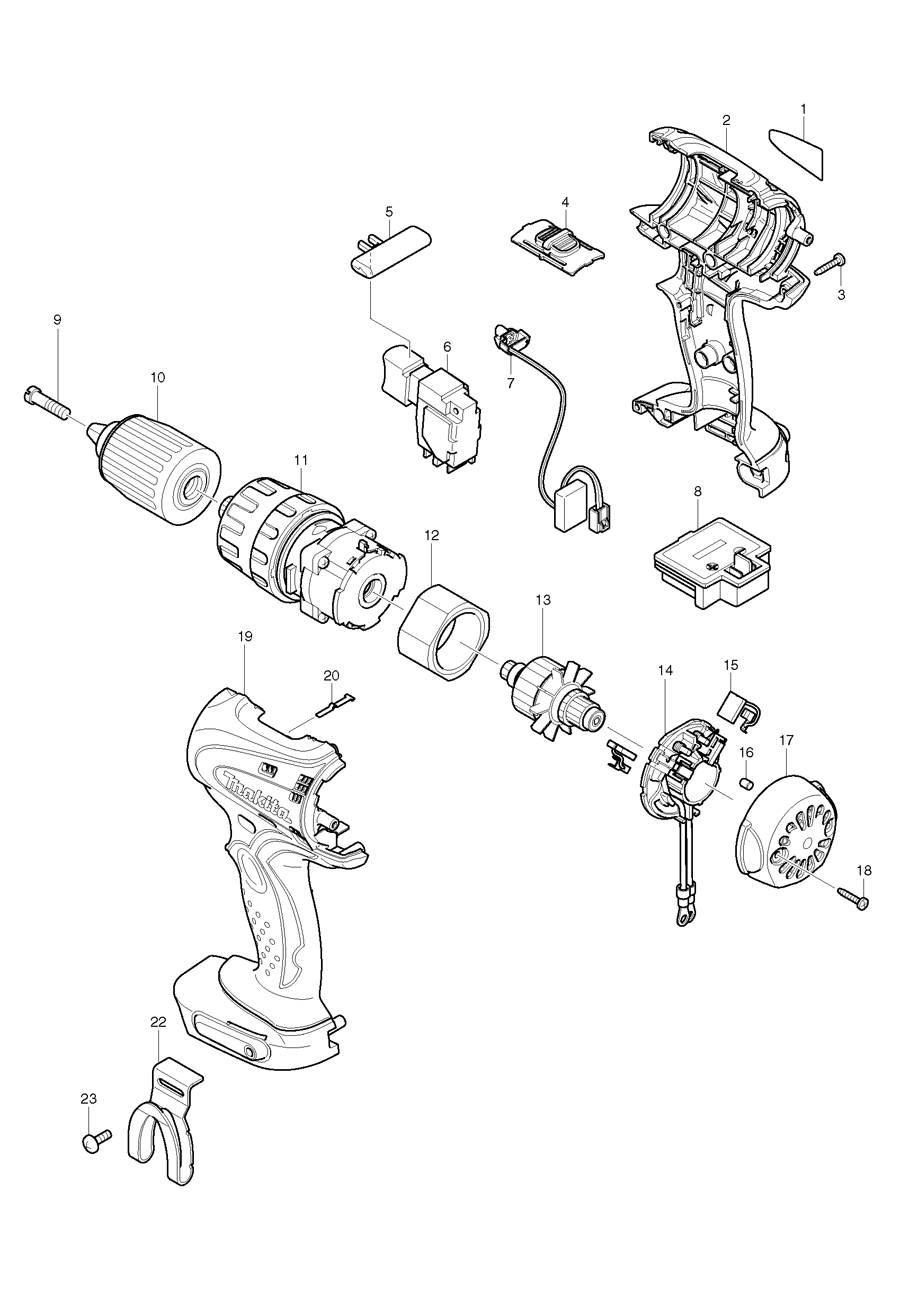 Makita BHP450 Spare Parts