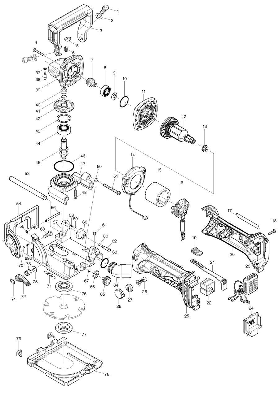 Makita BPJ180 Spare Parts