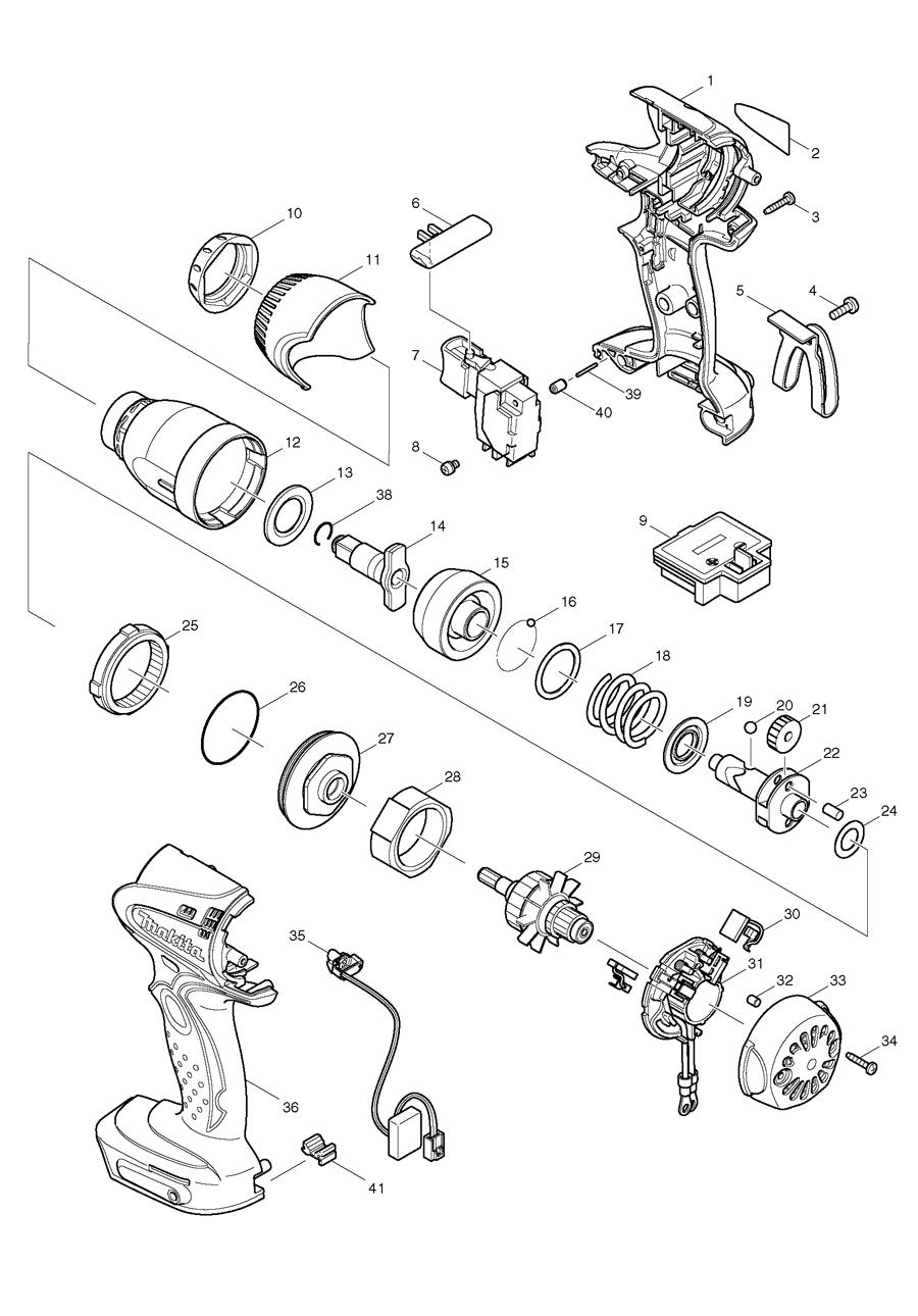 Makita BTW152 Spare Parts