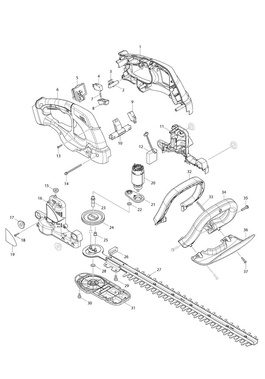 Makita BUH523 Spare Parts