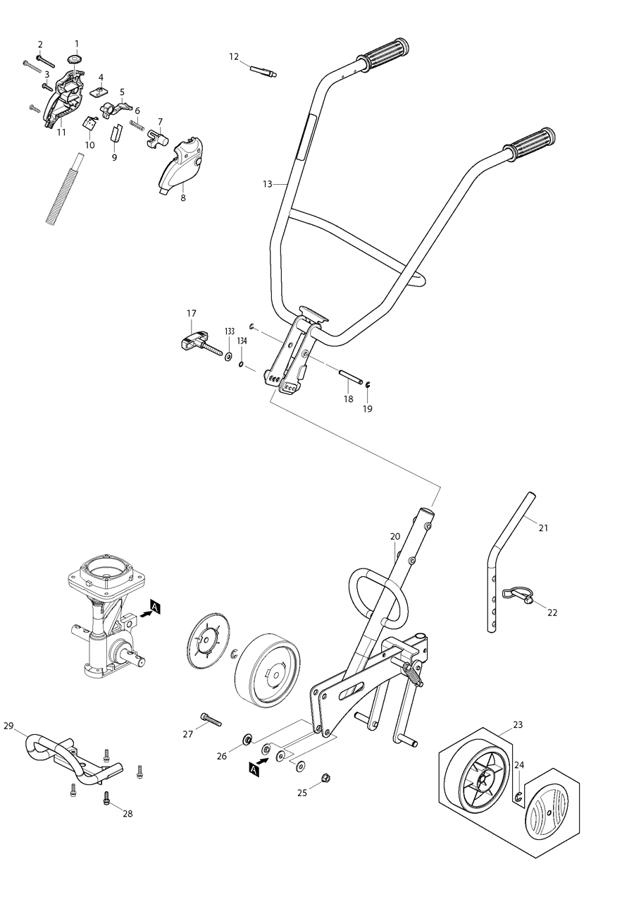 Makita BUK360 Spare Parts