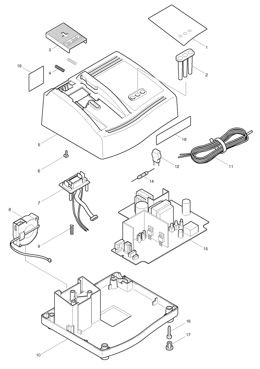 Makita DC18SC Spare Parts