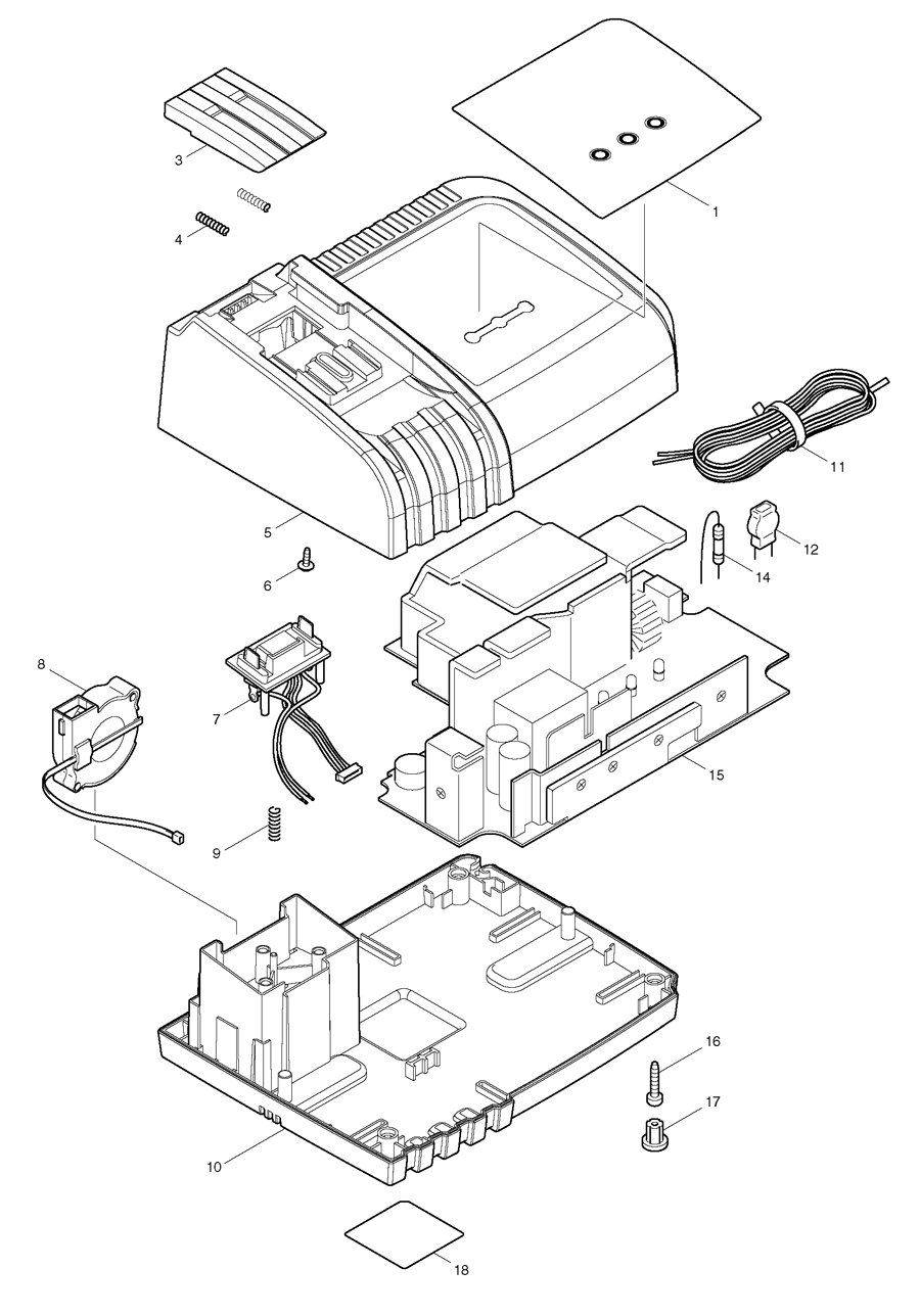 Makita DC36RA Spare Parts