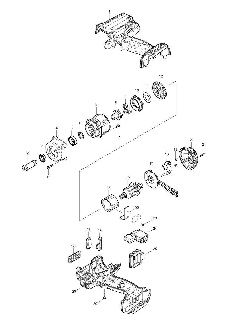 Makita DF451DRFM Spare Parts