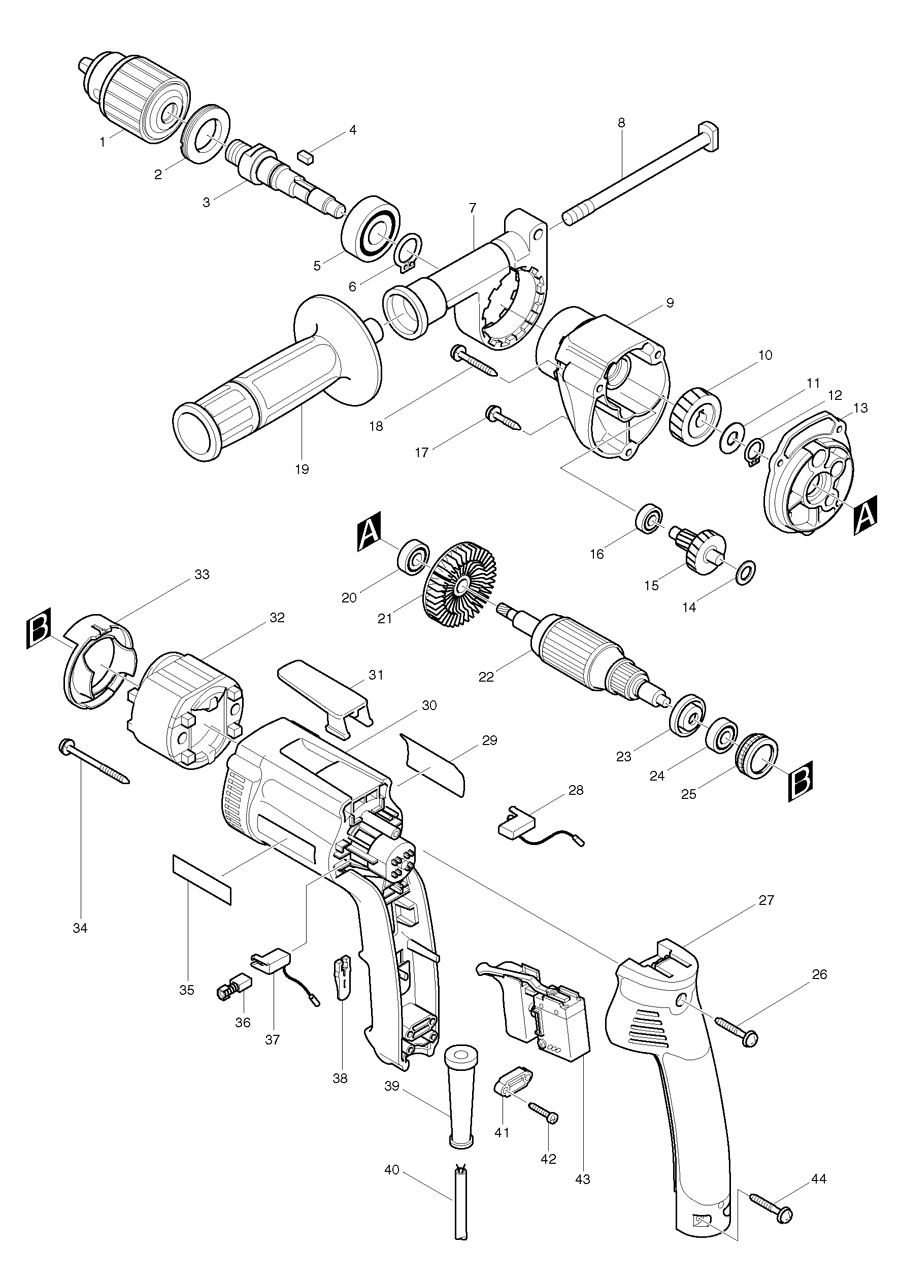 Makita DP3002 Spare Parts