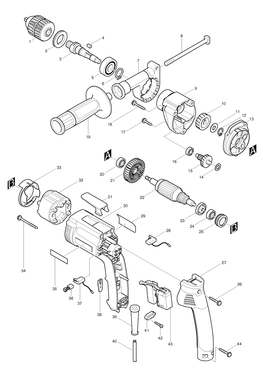 Makita DP3003 Spare Parts