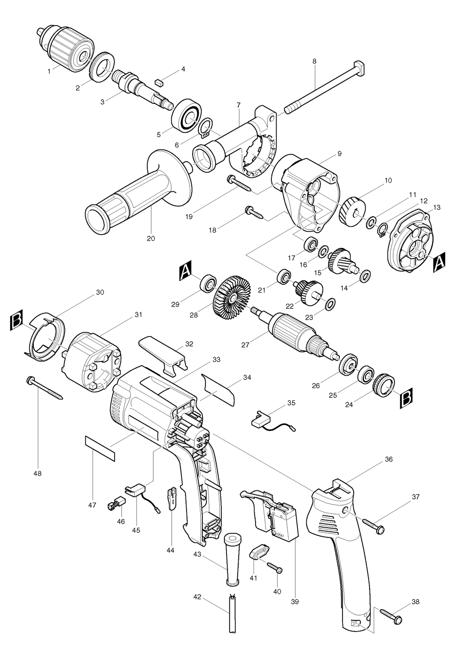 Makita DP4000 Spare Parts