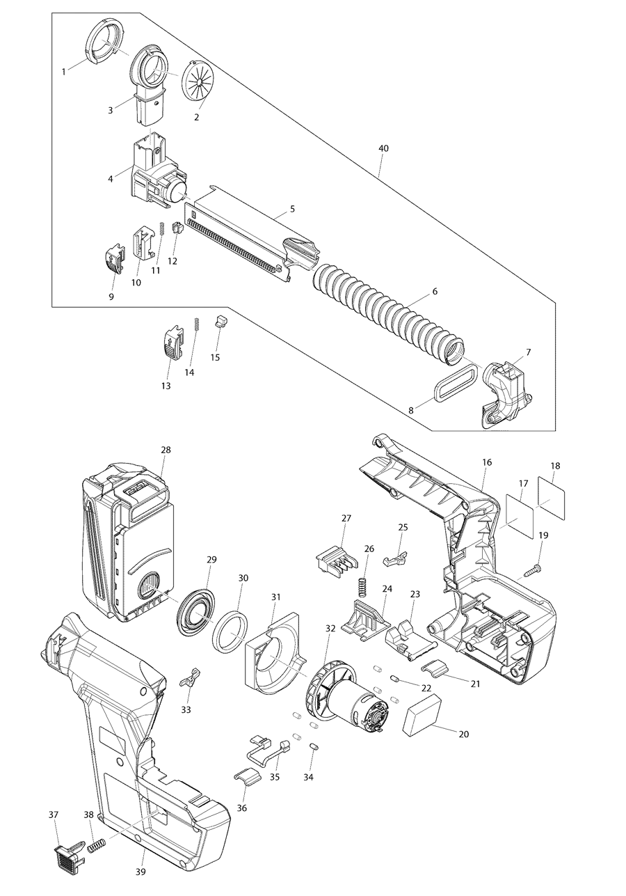 Makita DX02 Spare Parts