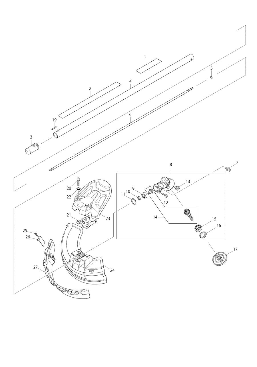 Makita EM401MP Spare Parts
