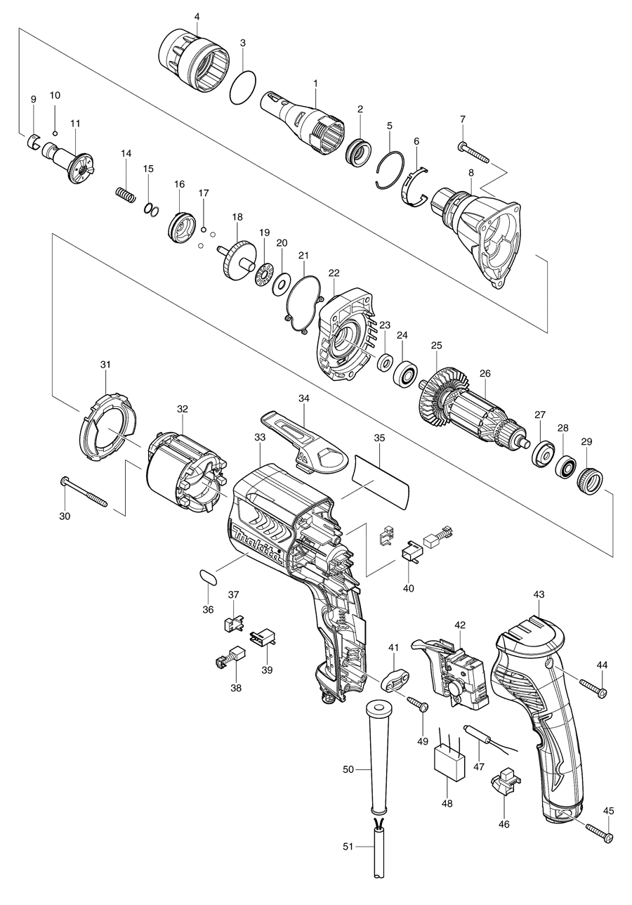 Makita FS4300 Spare Parts