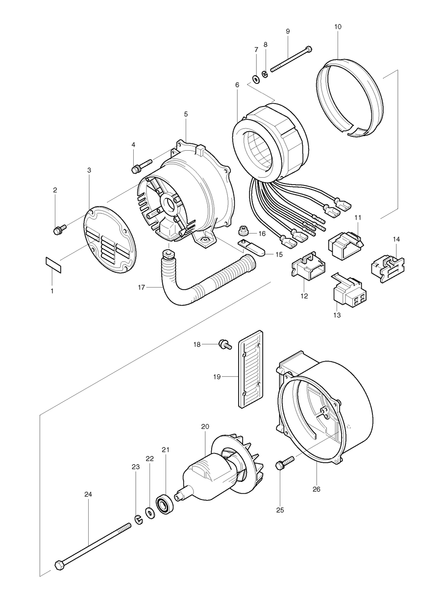 Makita G2400R Spare Parts