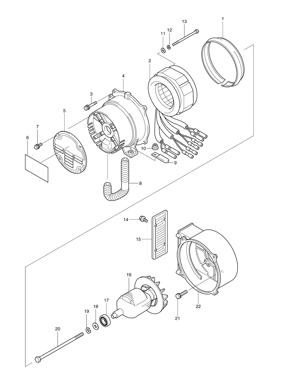 Makita G3500R Spare Parts