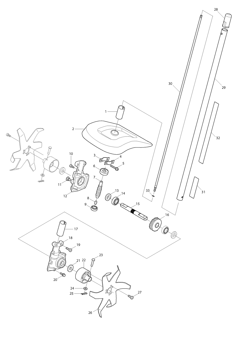 Makita KR400MP Spare Parts