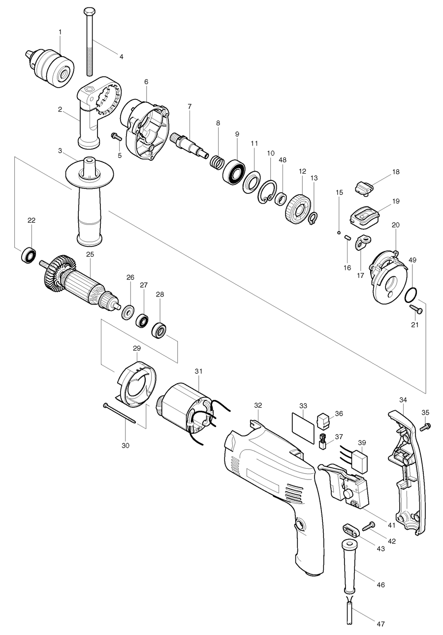 Makita M804 Spare Parts