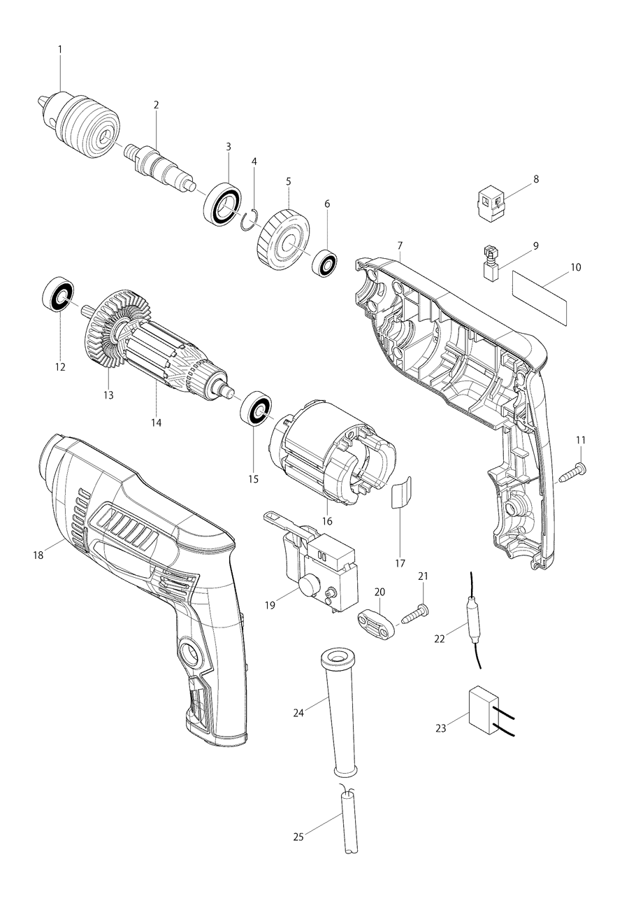 Makita MDP303 Spare Parts