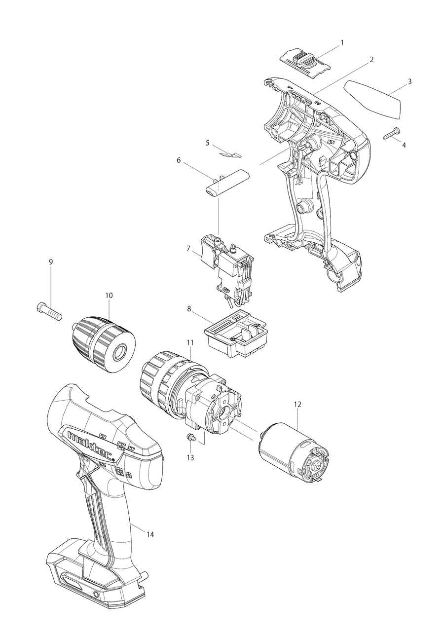 Makita MT080 Spare Parts