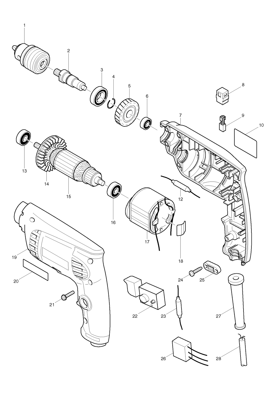 Makita MT602 Spare Parts