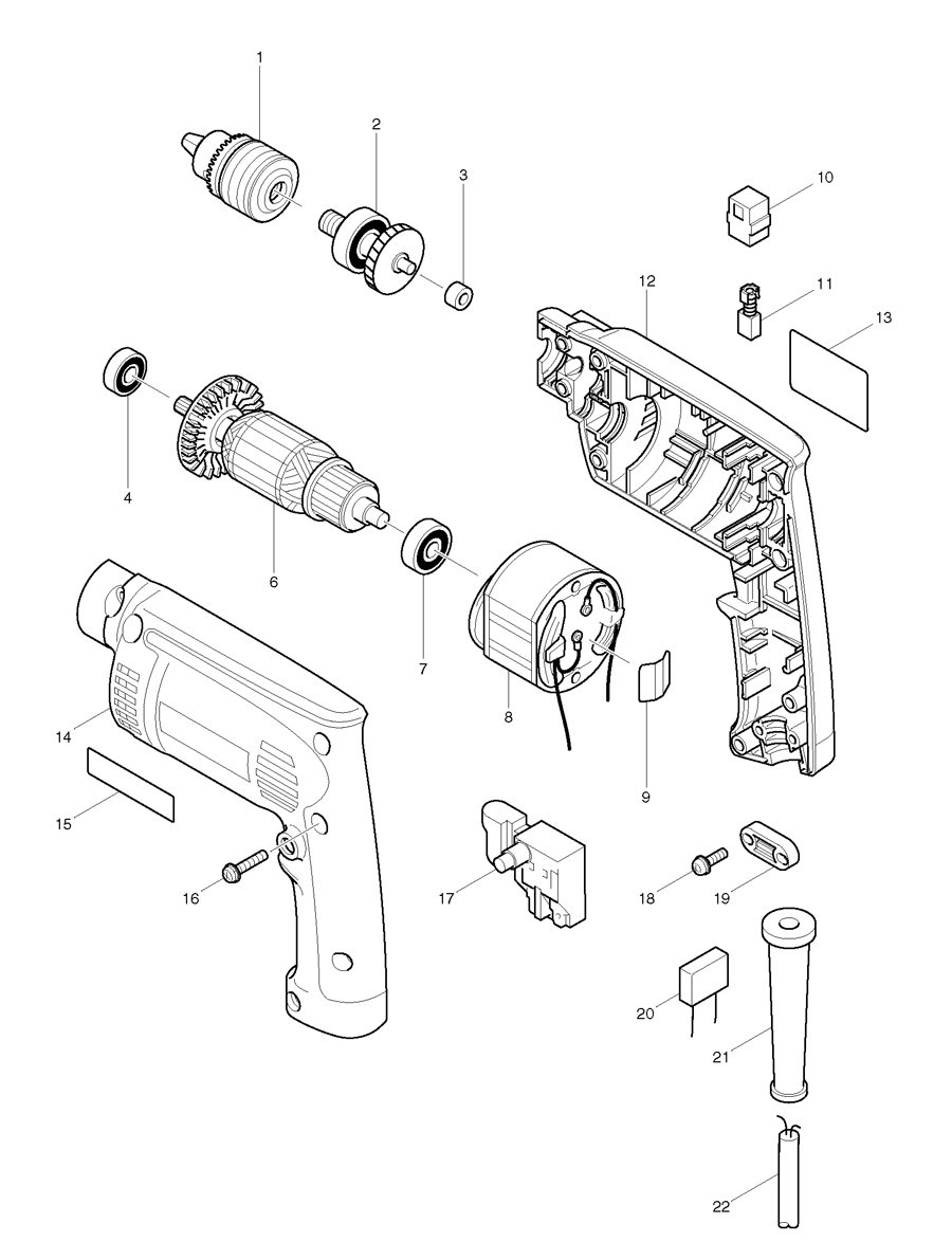 Makita MT650 Spare Parts