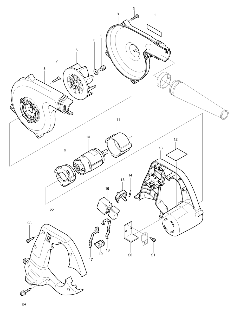 Makita UB120D Spare Parts