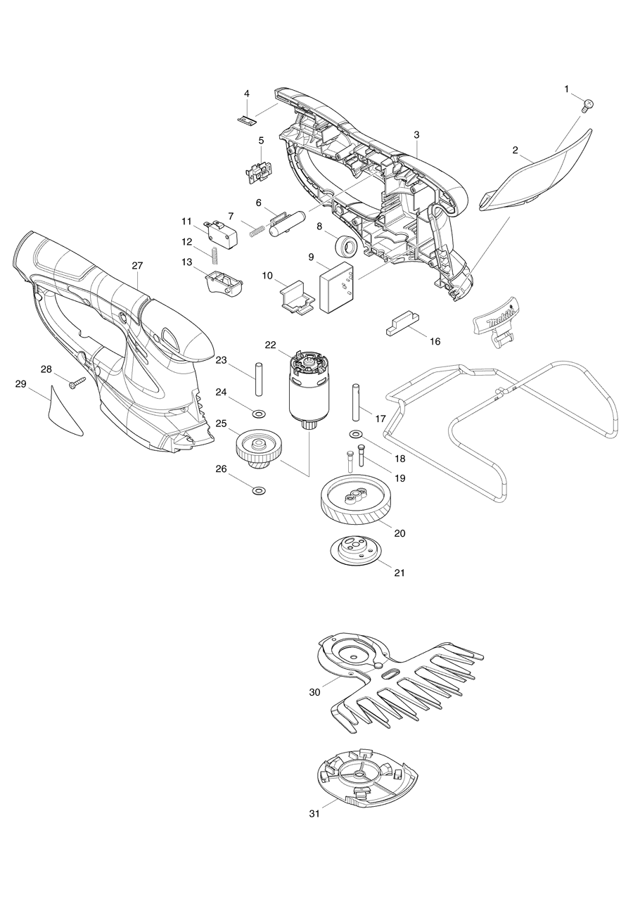 Makita UM164D Spare Parts