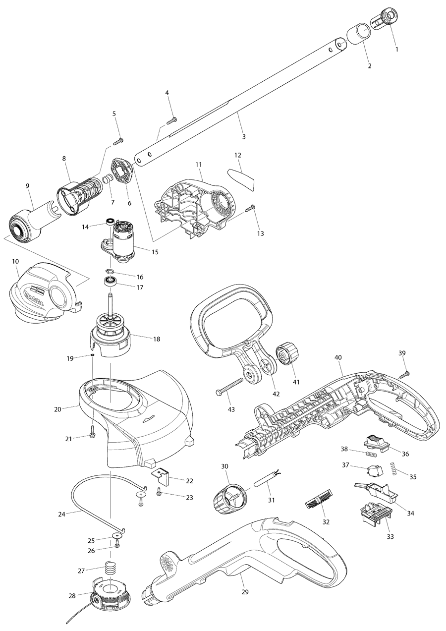 Makita UR180D Spare Parts