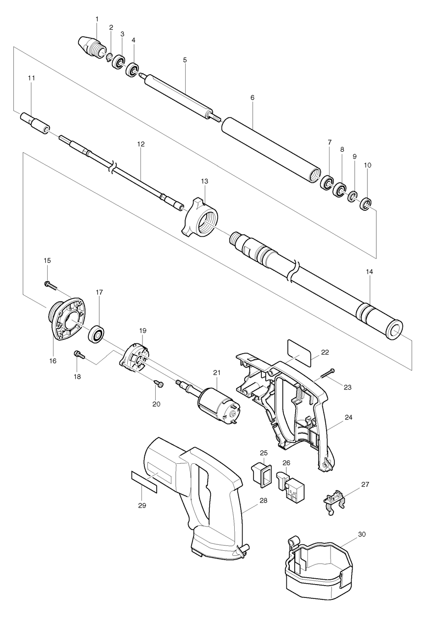 Makita VR251D Spare Parts