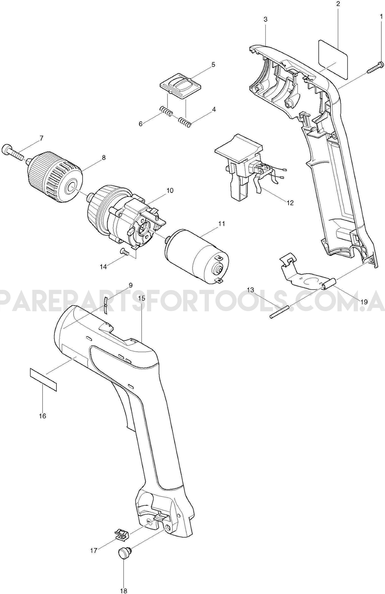 Makita 6019D Spare Parts