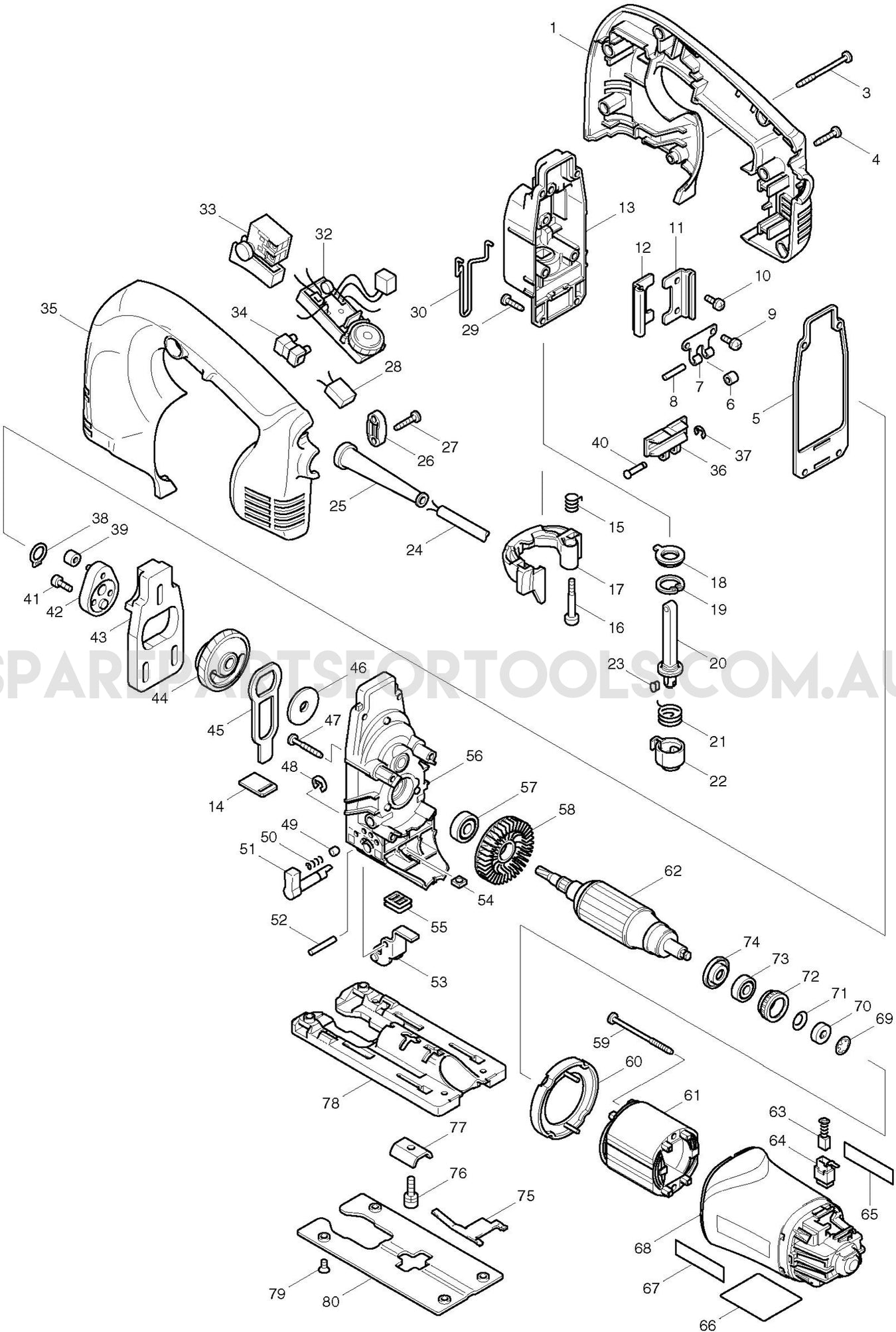 Makita 4340CT Spare Parts