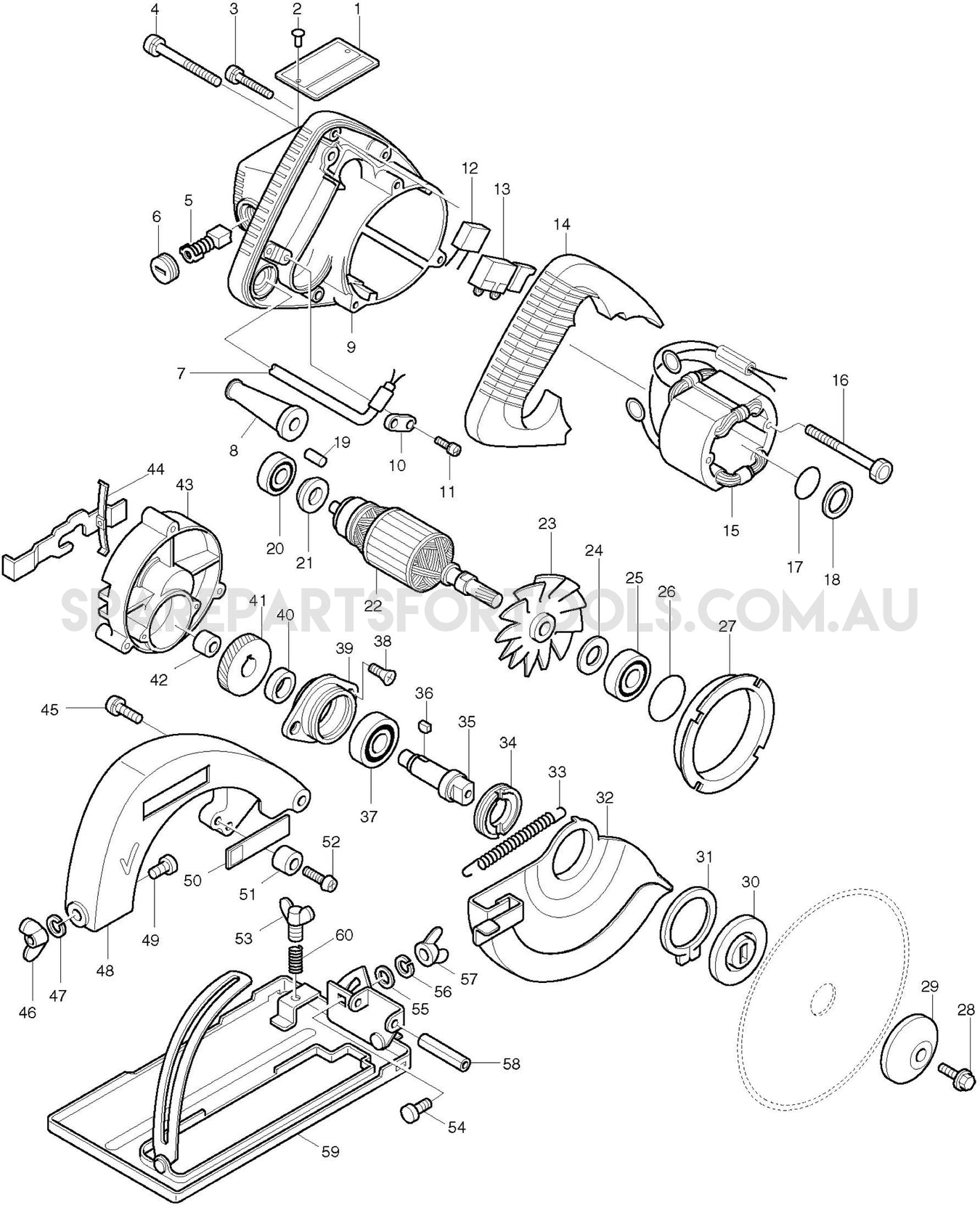 Makita 5800NB Spare Parts