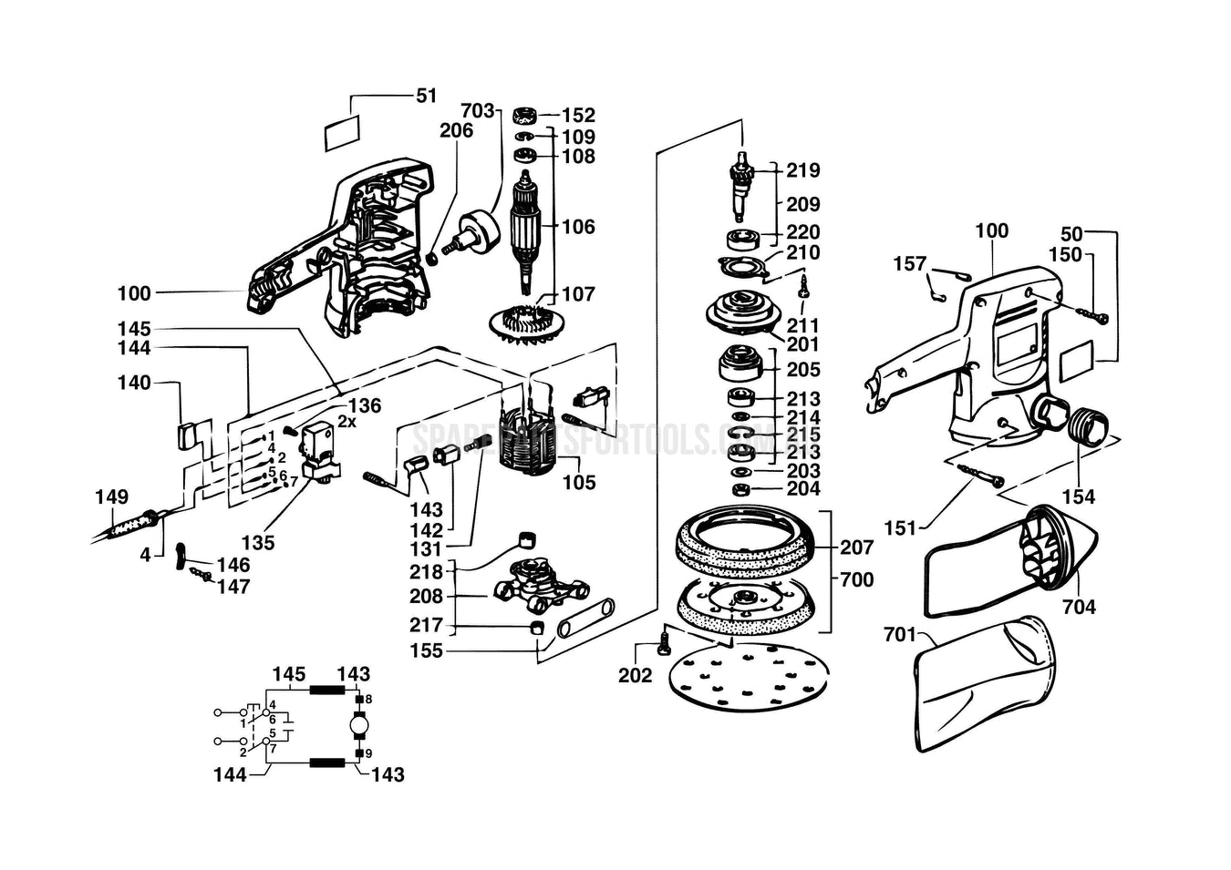 Milwaukee ROS150E Spare Parts