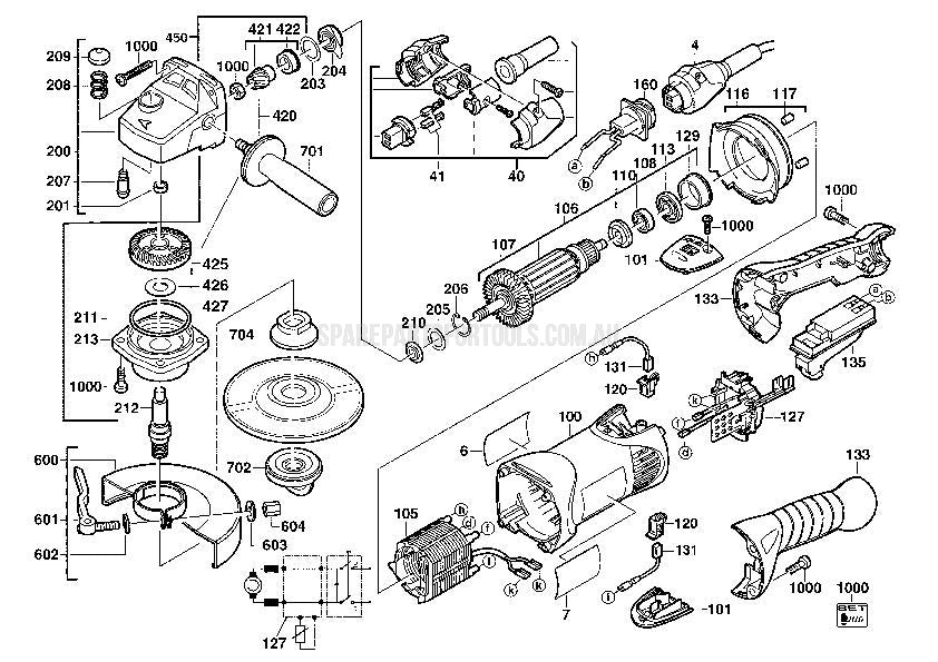 Milwaukee AG16-150QXC Spare Parts