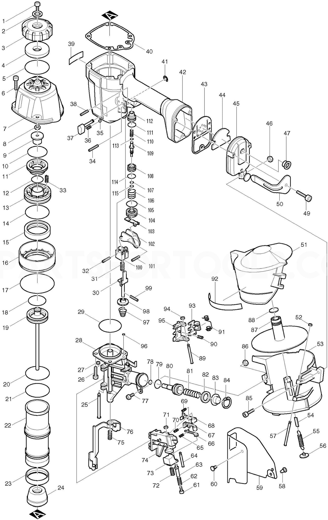 Makita AN611 Spare Parts