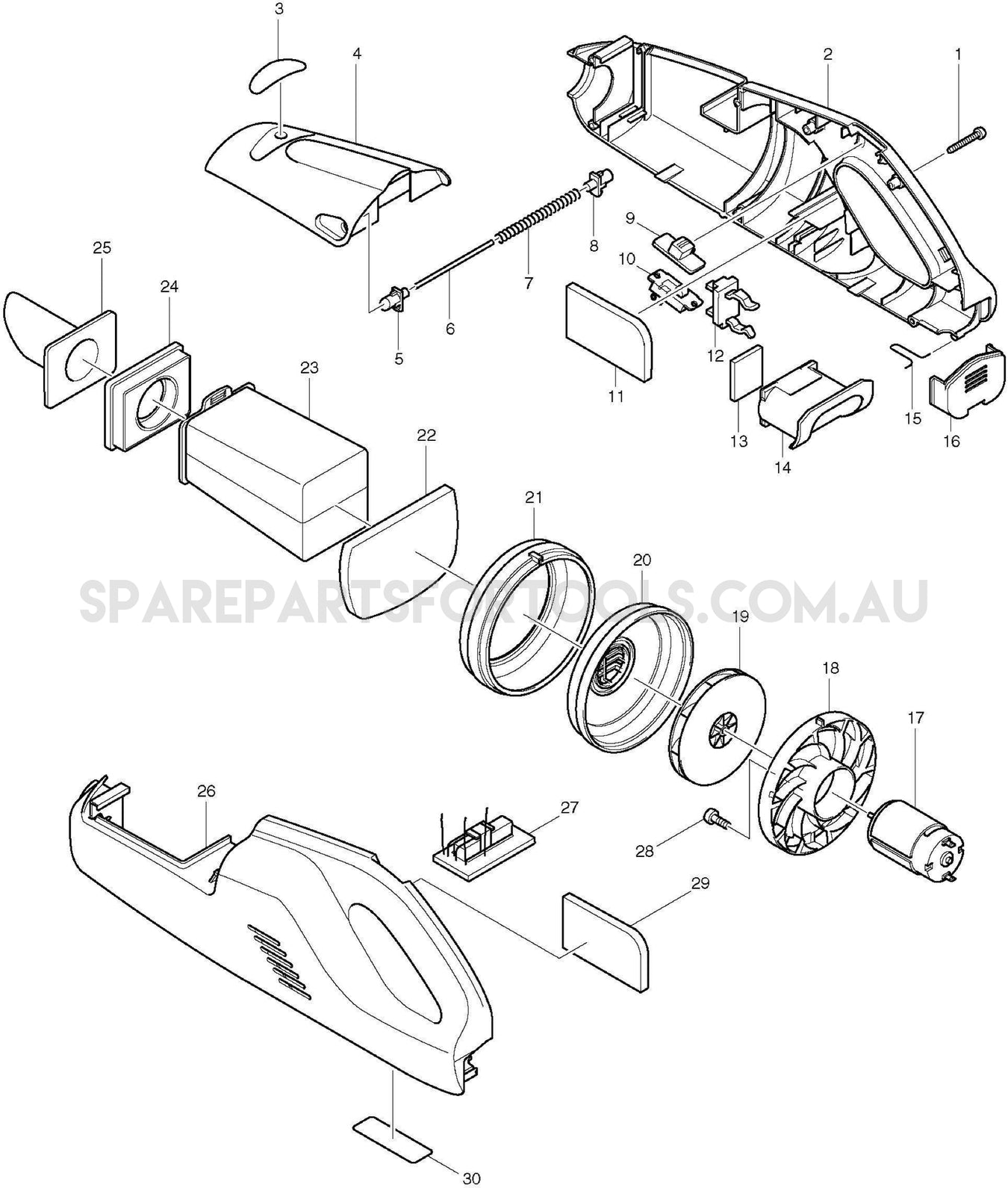 Makita 4093D Spare Parts
