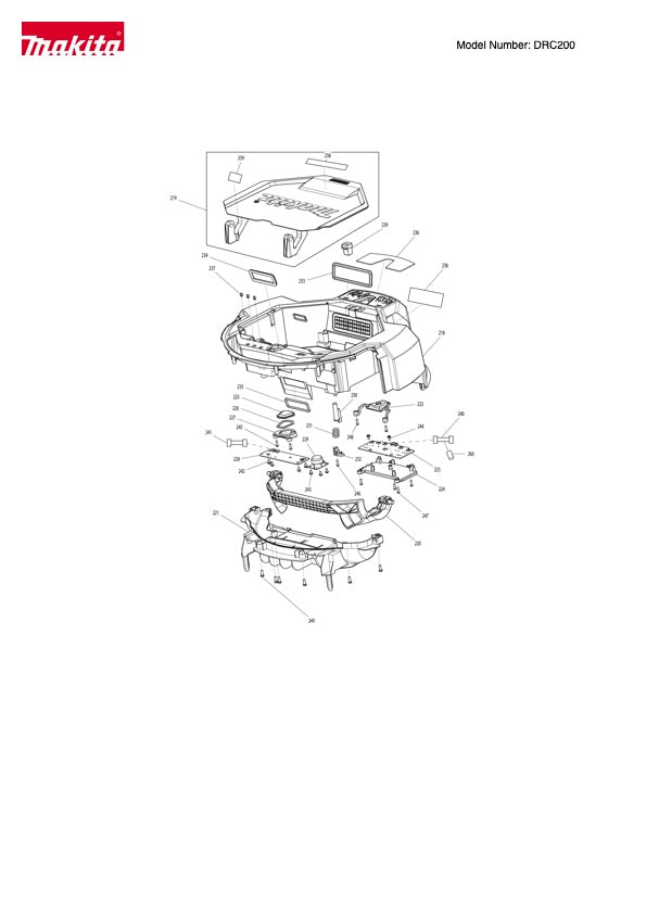 Makita DRC200Z Spare Parts