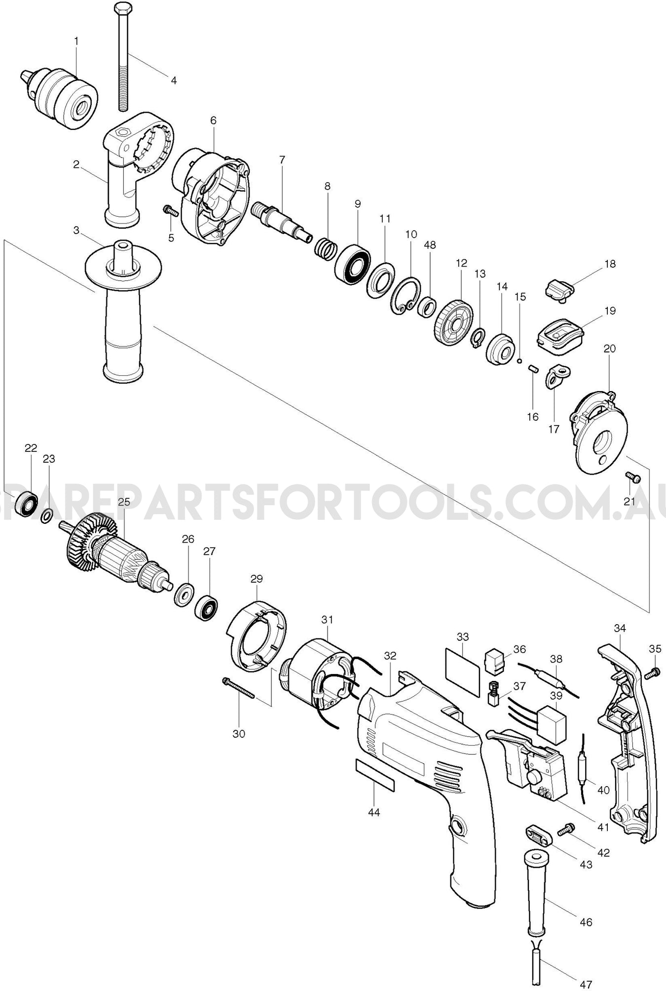 Makita MT811 Spare Parts