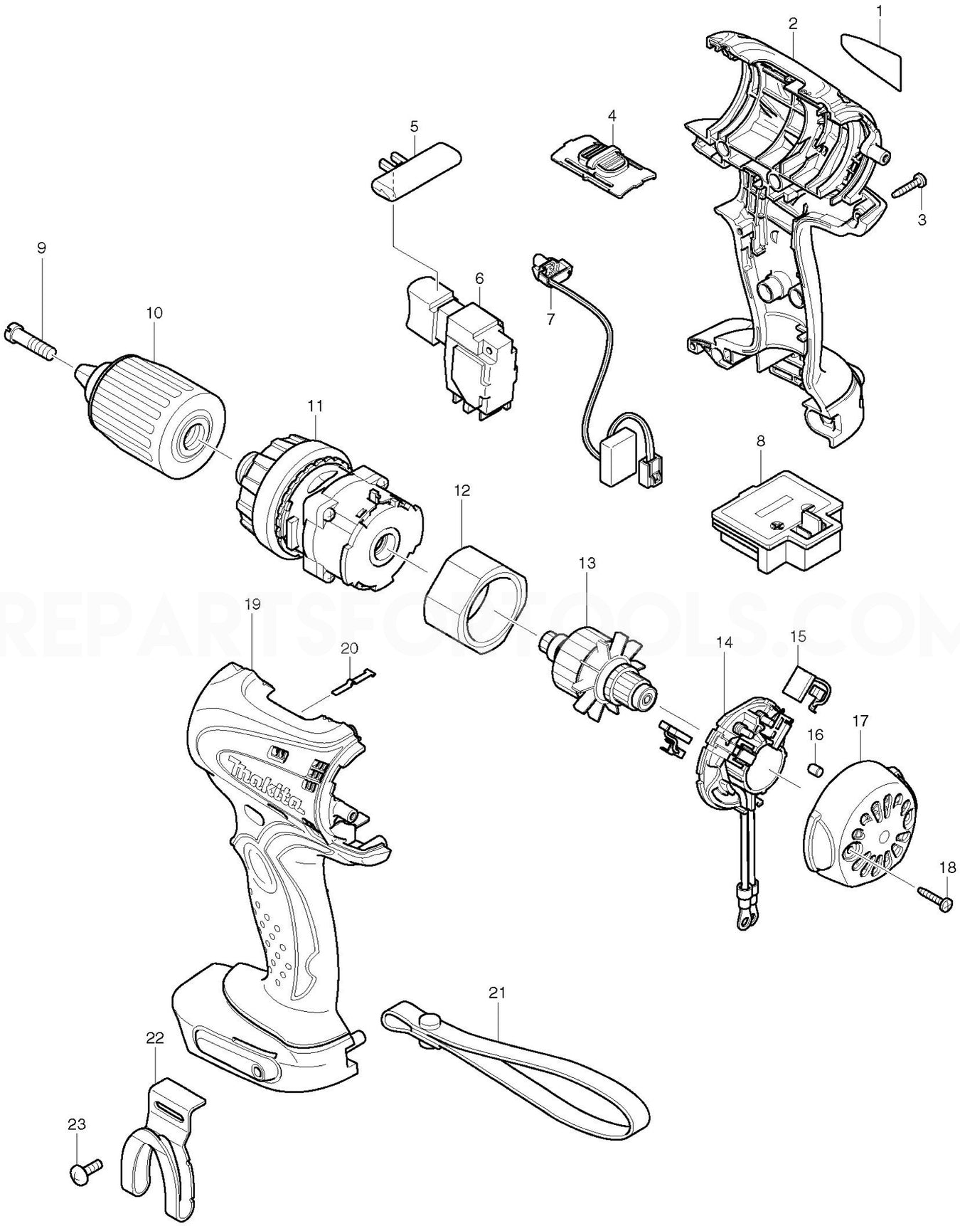 Makita BDF440 Spare Parts