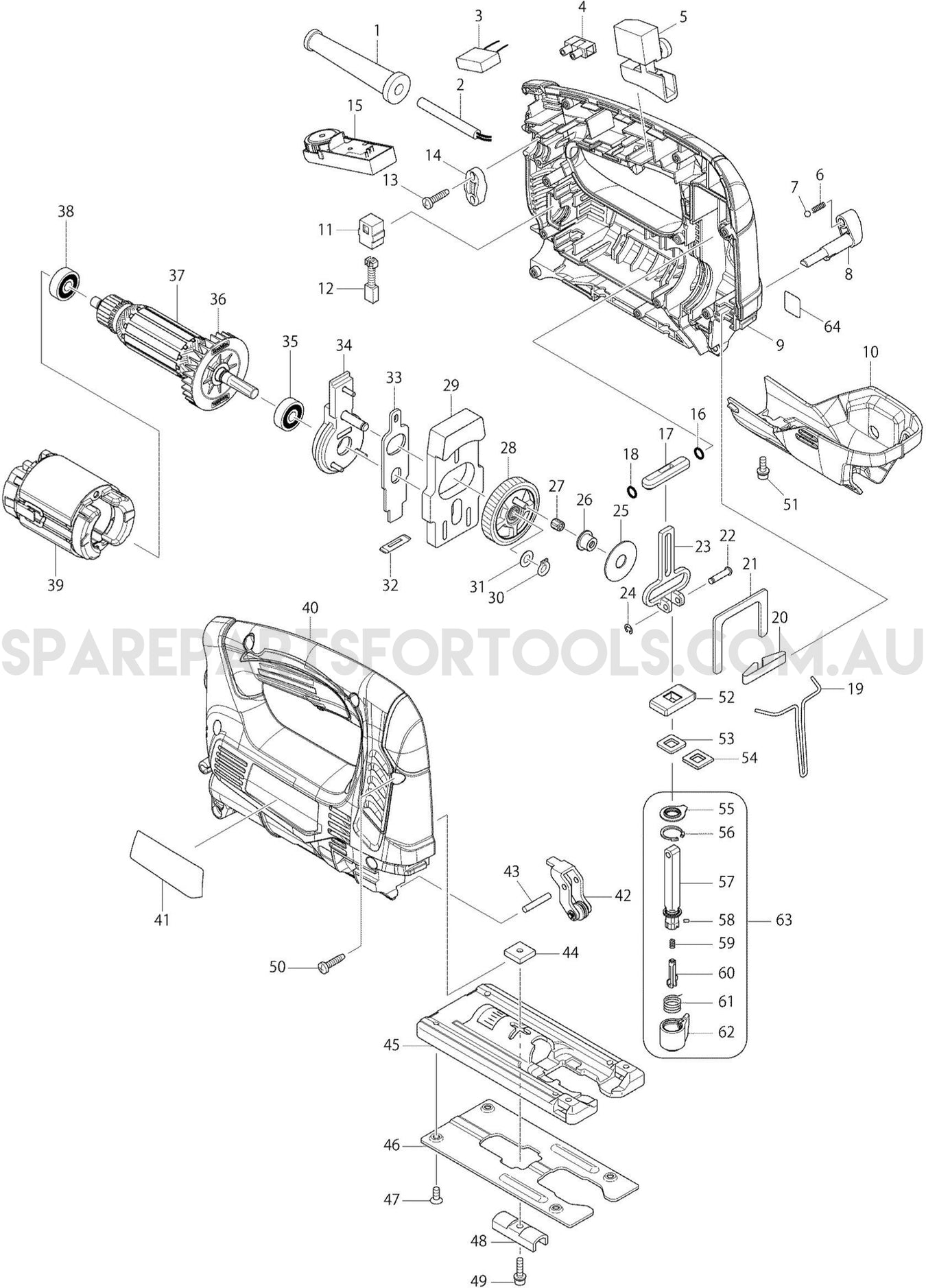 Makita JV0600K Spare Parts